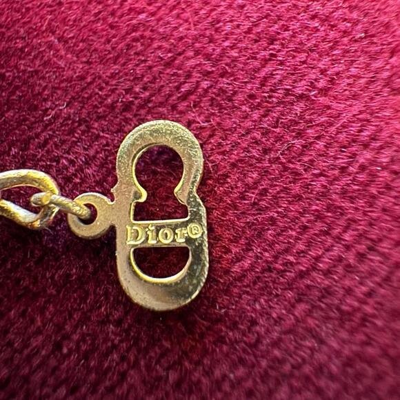 Authentic Christian Dior Gold Tone Heart Motif Chain Pendant Necklace CD - Picture 7 of 11
